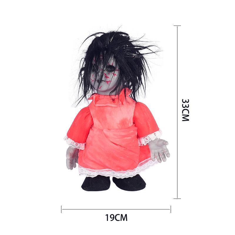 Walking Ghost Baby Halloween Decoration Electric Plush Toy Moving And Singing Doll For Children