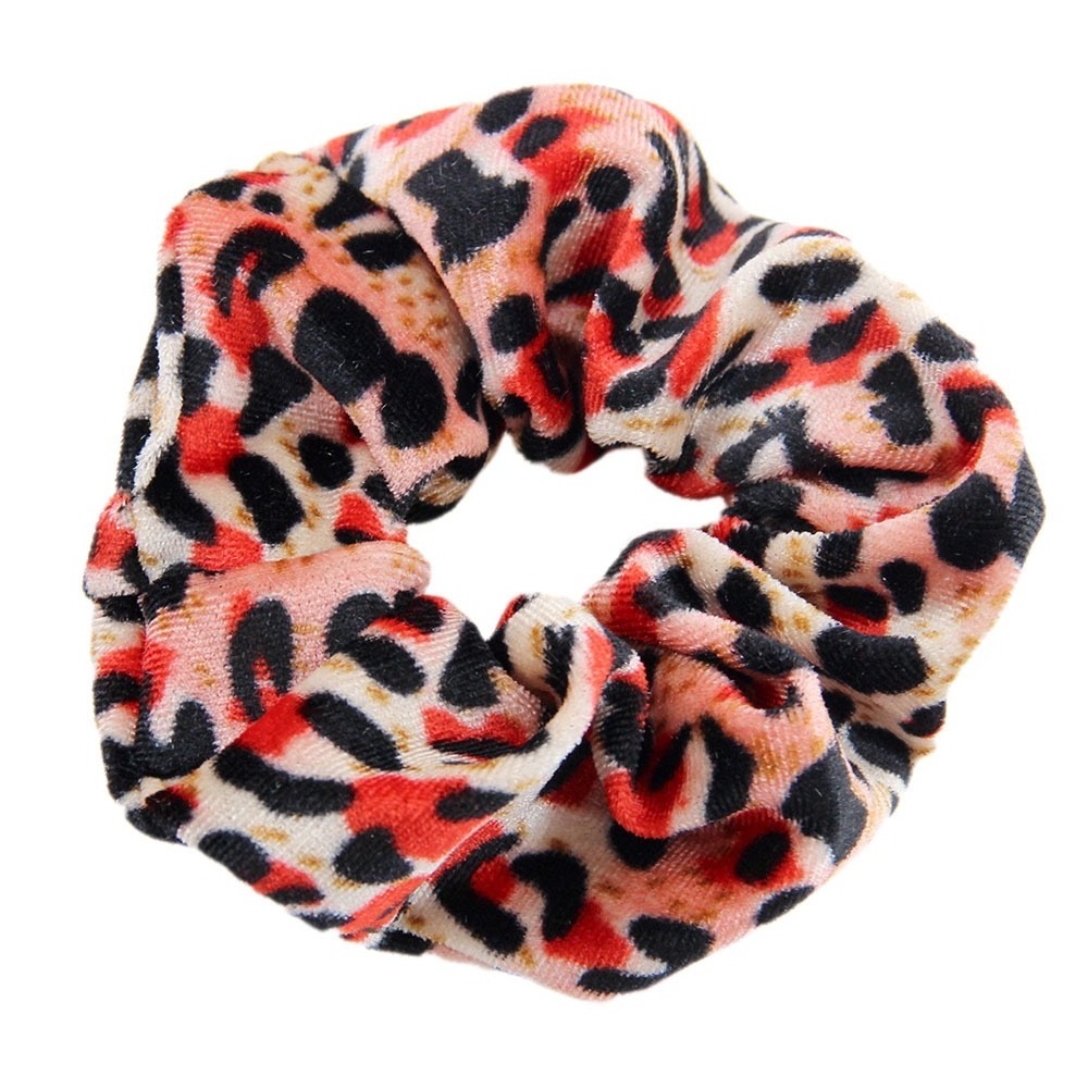 Women's Animal Style Leopard Print Hair Scrunchies Cheetah Scrunchie Leopard Hair Ties Elastic Bobbles Leopard Velvet Scrunchies