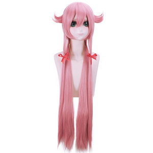 Yuno Gasai Cosplay Wig Long Straight Pink Wig for Japanese Anime Gasai Yuno cosplay wigs from Future Diary for girls