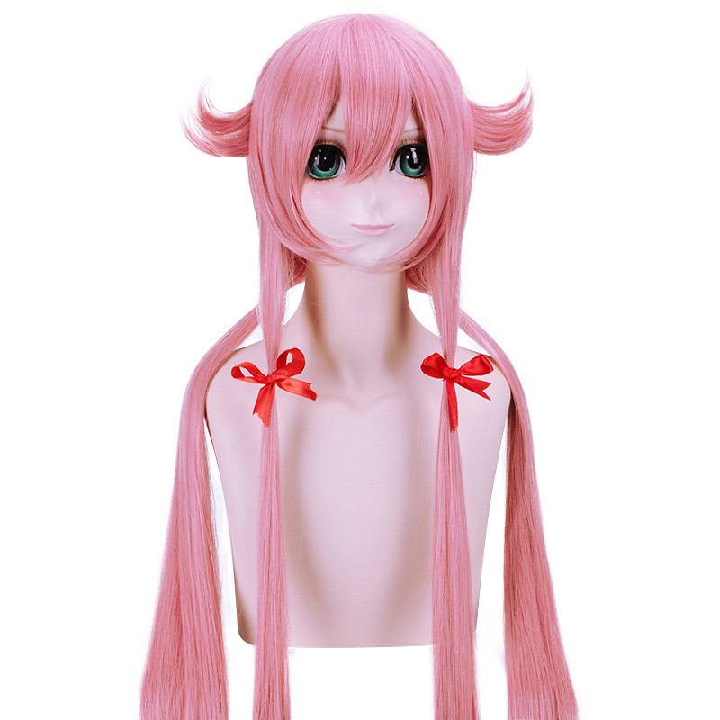 Yuno Gasai Cosplay Wig Long Straight Pink Wig for Japanese Anime Gasai Yuno cosplay wigs from Future Diary for girls