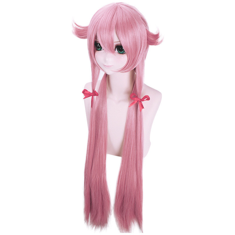 Yuno Gasai Cosplay Wig Long Straight Pink Wig for Japanese Anime Gasai Yuno cosplay wigs from Future Diary for girls