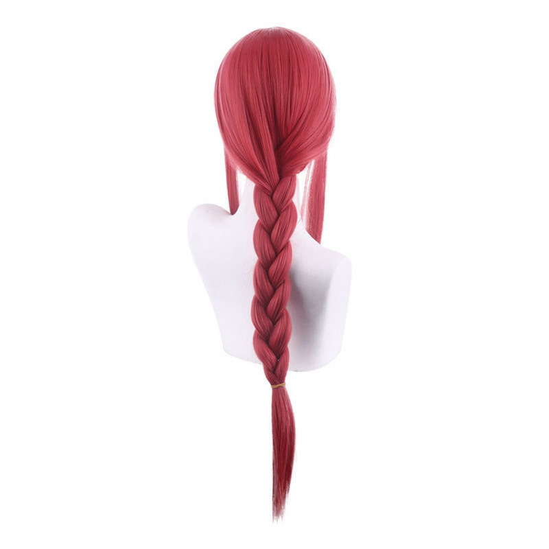 Pink Wig for Women Anime Chainsaw Man Wig Makima Long Rose Red Hair Cosplay Wig for Halloween Costume Anime Party