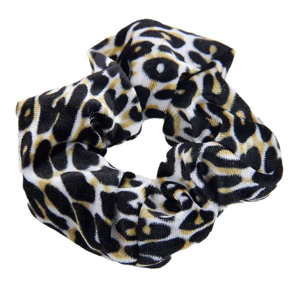 Women's Animal Style Leopard Print Hair Scrunchies Cheetah Scrunchie Leopard Hair Ties Elastic Bobbles Leopard Velvet Scrunchies