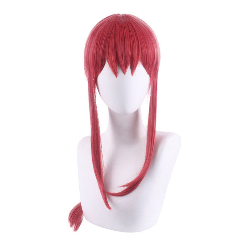 Pink Wig for Women Anime Chainsaw Man Wig Makima Long Rose Red Hair Cosplay Wig for Halloween Costume Anime Party