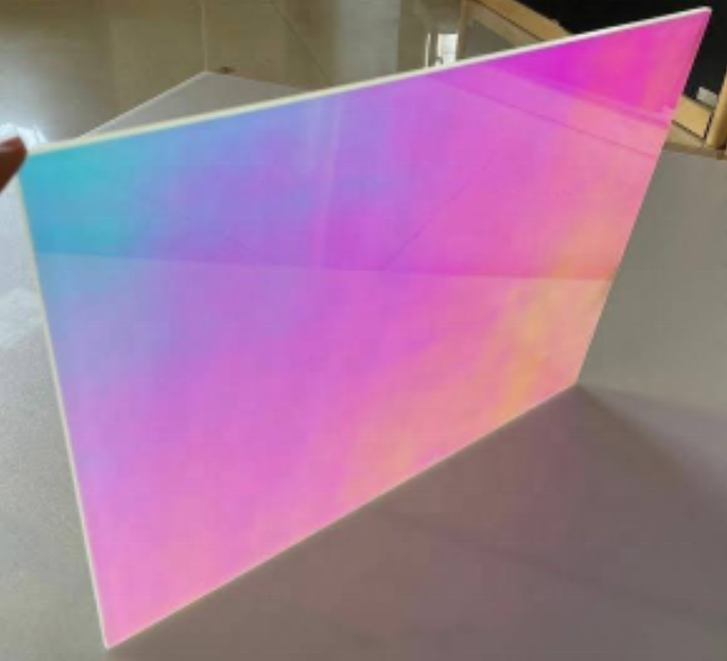 Double Sided Acrylic Sheet Pmma Iridescent Multicolored Board Plexiglass Colorful Rainbow Mirror