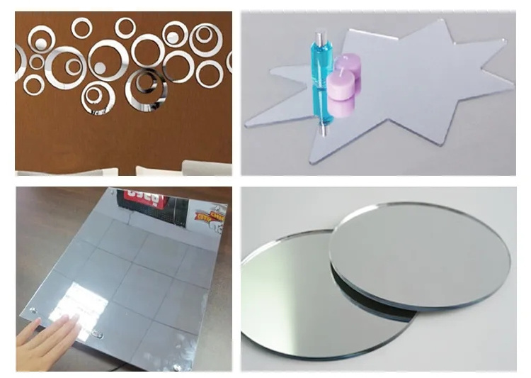 Acrylic Mirror Sheet Two Way Mirror Acrylic High Reflective Gold Mouldings Both Sides Covered by PE Film or Craft Paper