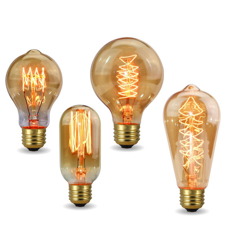 Tungsten filament lamp incandescent bulbs T10 / t185 / T225 / A19 / st58 / st64 / g80 / g95 / T45 Led filament lamp