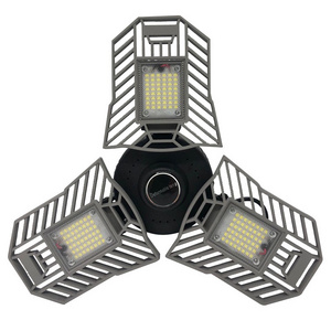 LED Infrared radar high shed lamp  Mining lamp  Floodlights E27 garage light  Led deformation folding lamp LED folding bulb