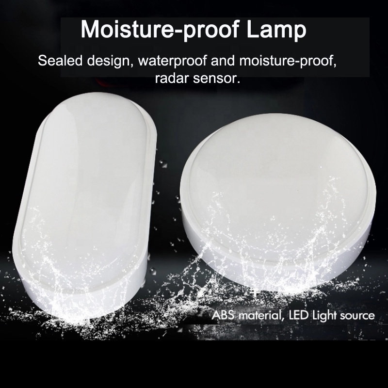 Led three proof lamp  Moisture-proof lamps  Basement corridor only  Oval ceiling lamp  Circular damp proof  SMD2835