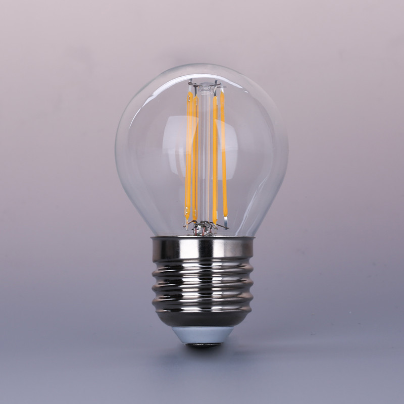 Half Silver Reflective G45 G80  A60 A50  A15 Half mirror bowl LED filament bulb Plated bulbs LED mercury bulbs