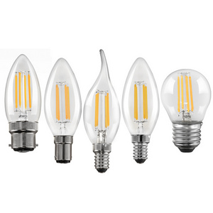 LED Candle Light Bulb C35 E12/E14 4W for Chandelier Lighting LED Filament Lamp Edison Bulb C35 Pull tail filament lamp