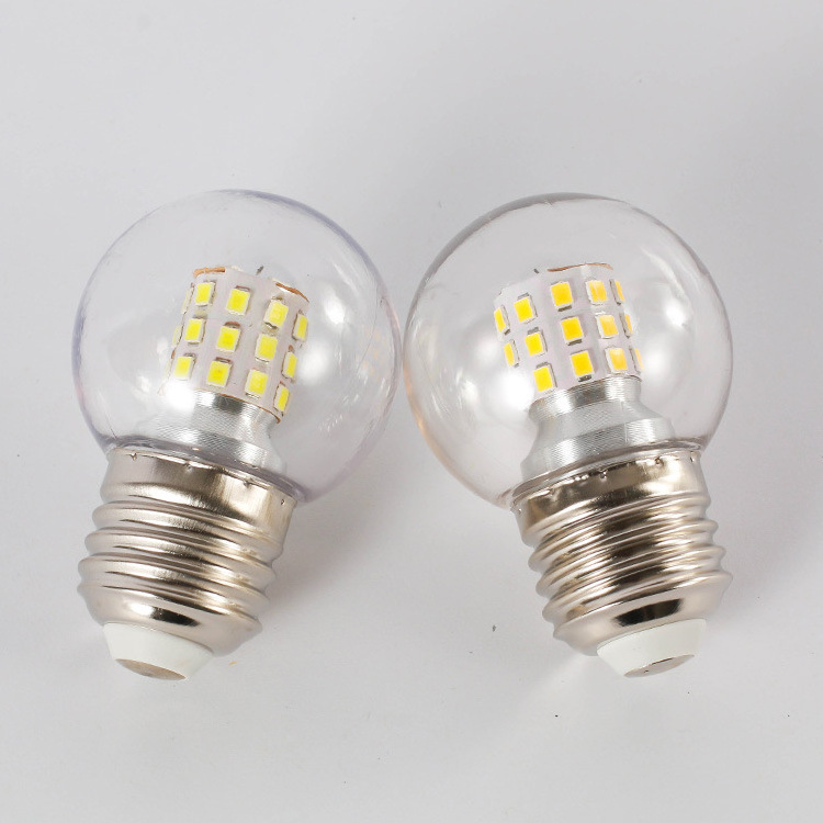 Half Silver Reflective G45 G80  A60 A50 A15 Half mirror bowl LED filament bulb E27 E14 3watt 85-265V B22