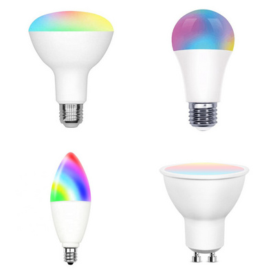 RGB E27 Remote Control Led Flickering Flame Bulb Smart Light Mesh Speaker Led Bulb  Smart LED Light Bulb Wifi 16 Million RGB