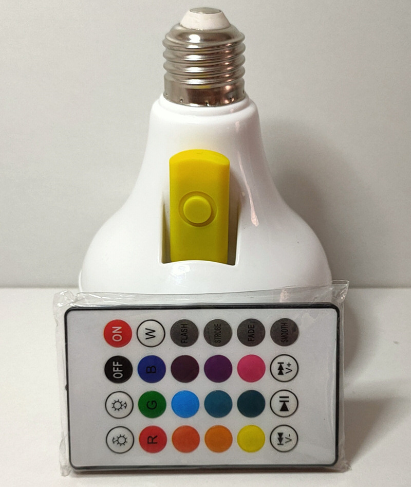 RGB E27 Remote Control Led Music Bulb Smart Light Speaker Led Bulb with Speaker WIFI B22  20W 10W 85-265V