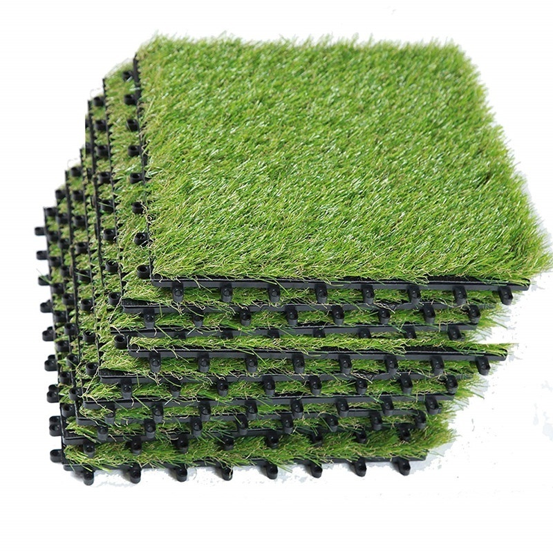 Hot Sales Artificial Grass DIY Tile Outdoor Artificial Grass DIY Tile Football field kindergarten playground balcony artificial