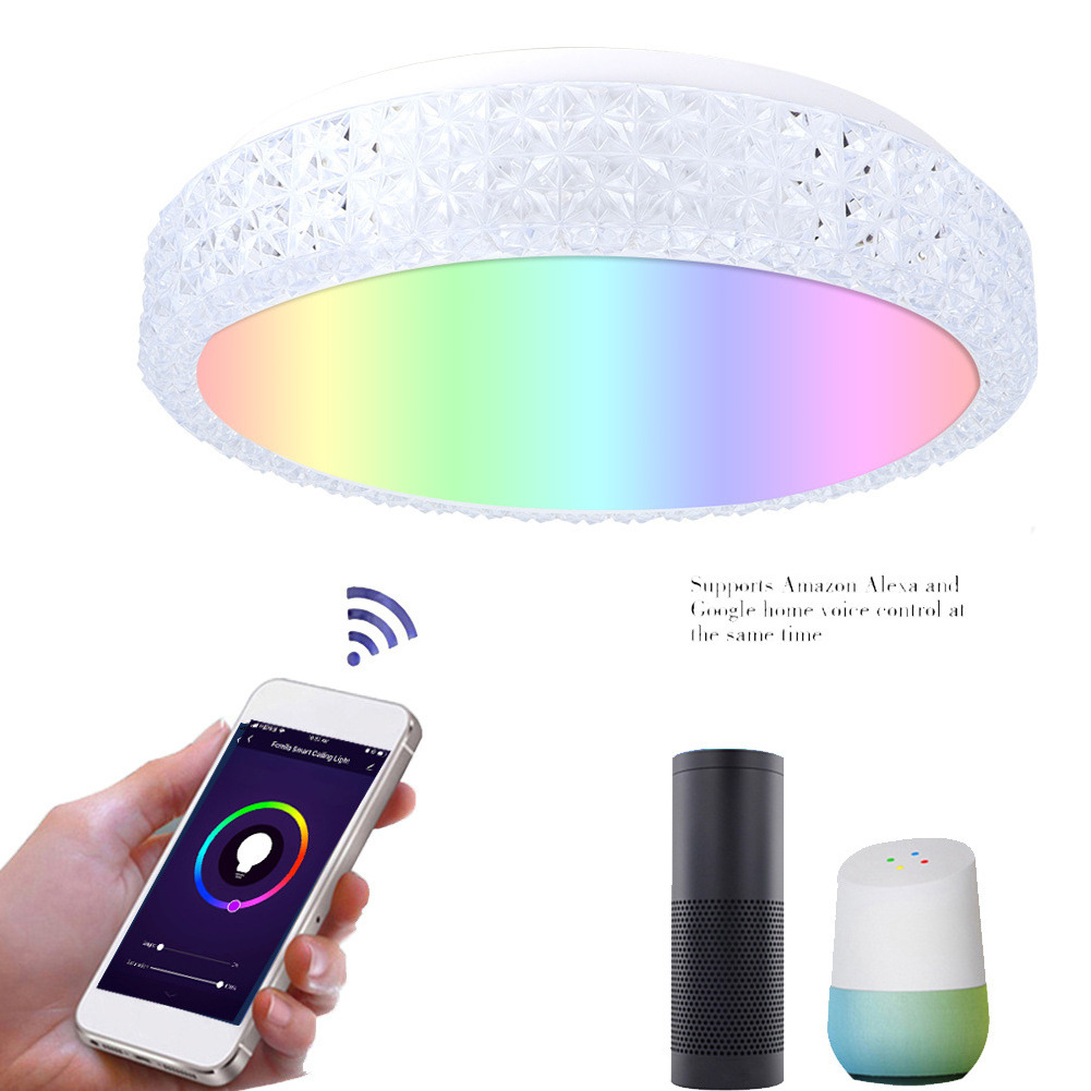 RGB Music Lamp Nordic Led Ceiling Light With Speaker intelligent ceiling lamp RGB  Tuya ceiling lamp