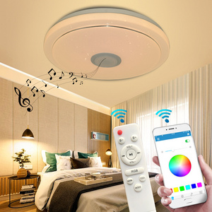 RGB Music Lamp Nordic Led Ceiling Light With Speaker intelligent ceiling lamp RGB  Tuya ceiling lamp