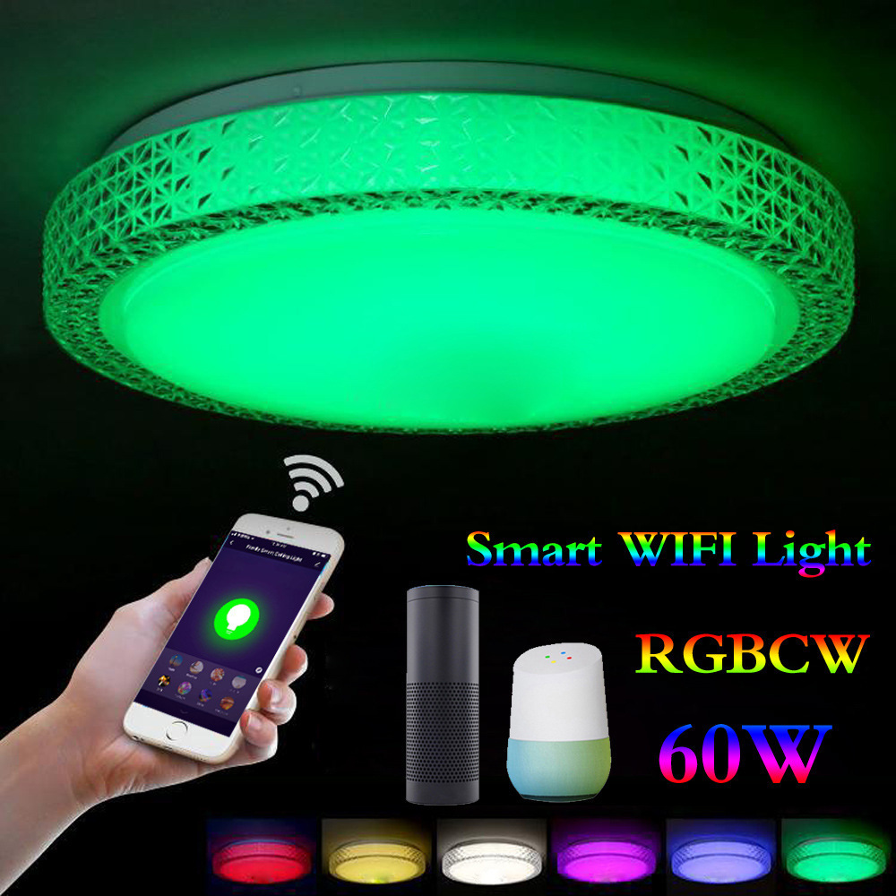 RGB Music Lamp Nordic Led Ceiling Light With Speaker intelligent ceiling lamp RGB  Tuya ceiling lamp