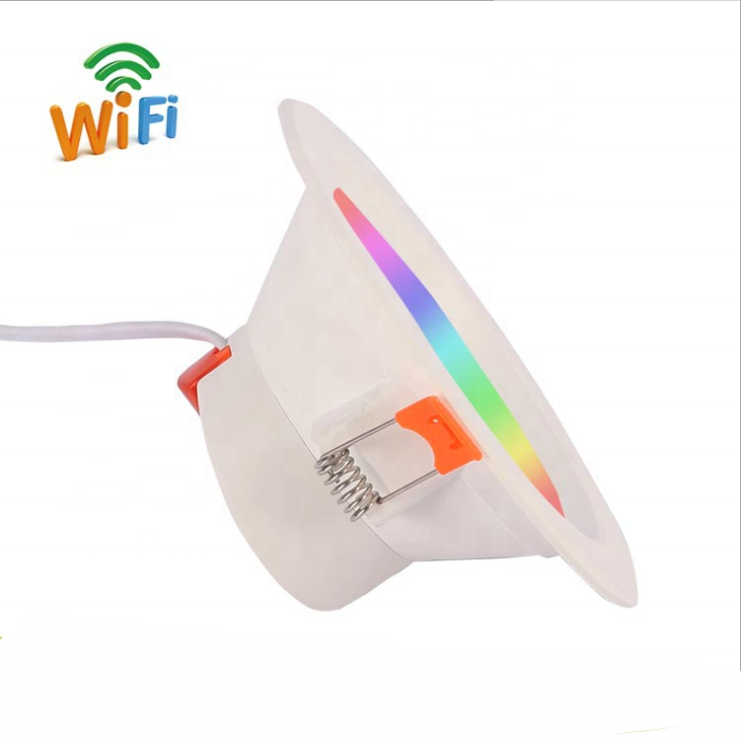 7W LED RGB downlight smart color changing light 2.5 inch 3 inch living room bedroom aisle hotel ceiling background smart light