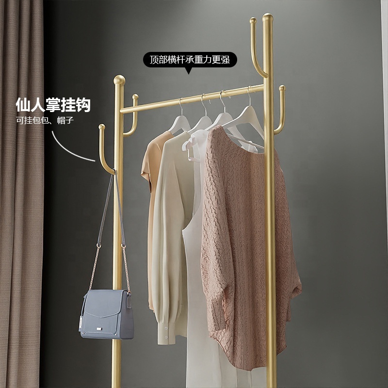 Coat hanger Floor-to-ceiling bedroom coat rack Removable coat rack at head and end of bed