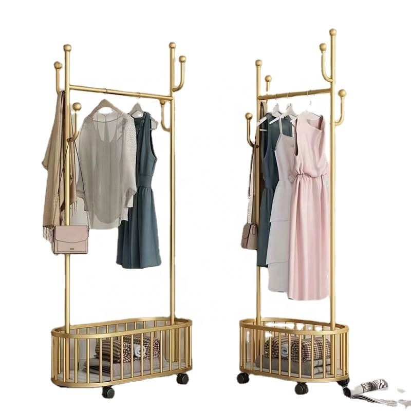 Coat hanger Floor-to-ceiling bedroom coat rack Removable coat rack at head and end of bed