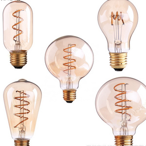 A19 T30 ST64 G80 G95 G125 hotel decorative light bulbs LED Filament Bulb 10W Edison Light Bulb With LED Soft Filament Edison Lam