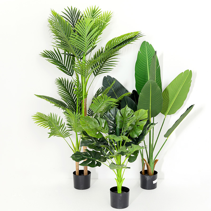 Wholesale Simulation Green Plant Floating Large Pot Decoration Indoor Traveler Banana Bonsai Artificial Plants Trees The cactus