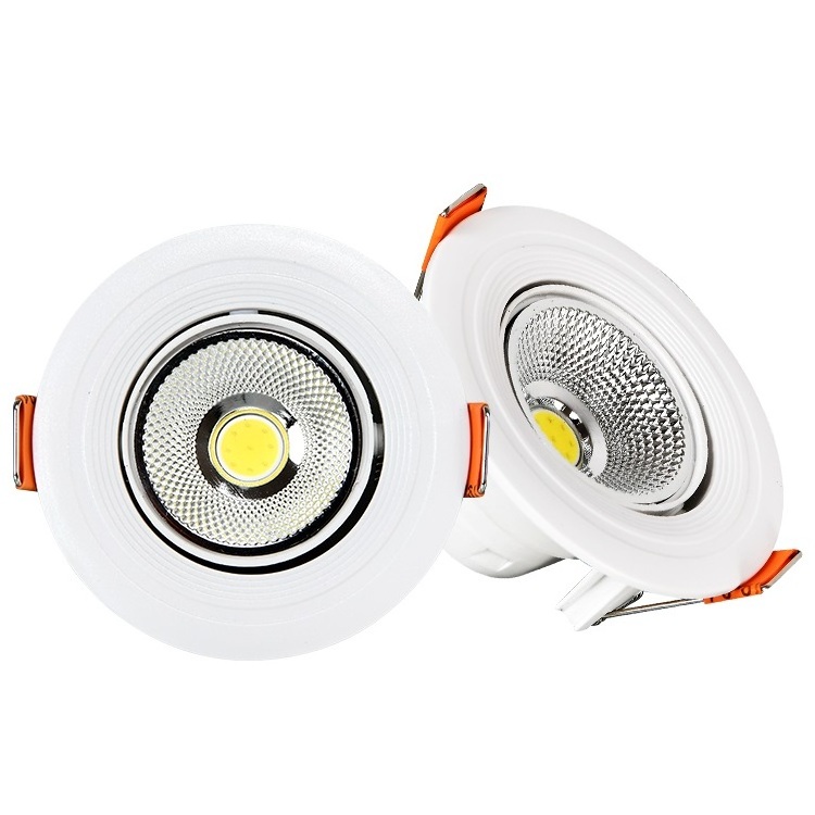 Led Housing Downlights Dimmable Ip65 Adjustable Waterproof Angled Die Cast Ceiling Fire Rated Cob Light Recessed Downlight