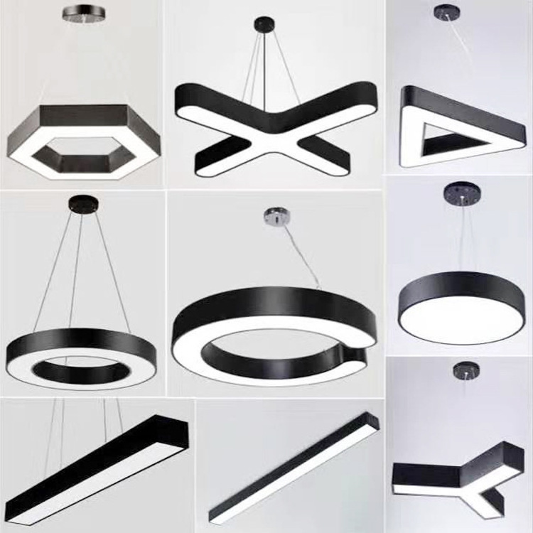 design LED Office ceiling light  Circular office light  Black and white ceiling lamp chandeliers and lamps led Geometric lamp