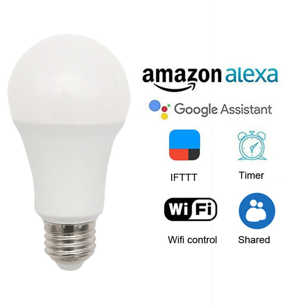 Google Home and Alexa Smart Home RGB Led Bulb Lighting for E26/27 Bulbs Graffiti A60 bulb WiFi light . Amazon link