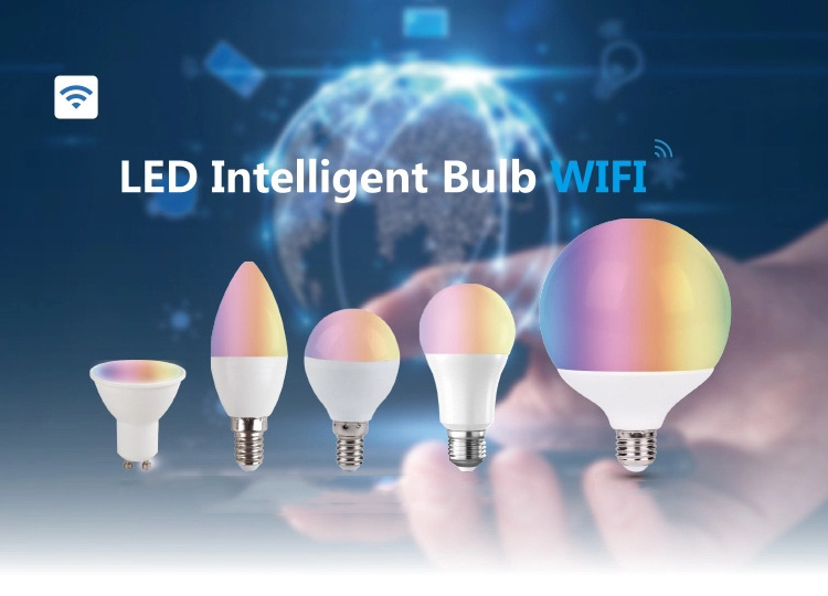 Lampadas Led Alexa G45 4W RGB+CCT(2700 6000k) Smart LED Lights Bulb  Tuya App A70 A21 10w RGBWW RGBCCT WIFI Smart Bulb