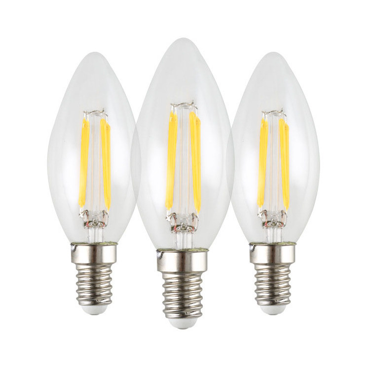 Led Candle Filament Lamp E12 E17 E14  6W Dimmable C35 Led Light Bulb 2700K 110V 220V 4W Apical vesicle  Tail light bulb