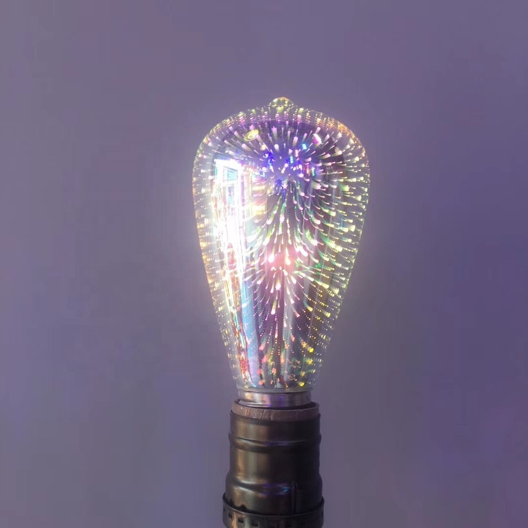 3D Firework LED Light Bulb Holiday Party Wedding Decorative Filament Bulb Art ball bubble Edison light bulb