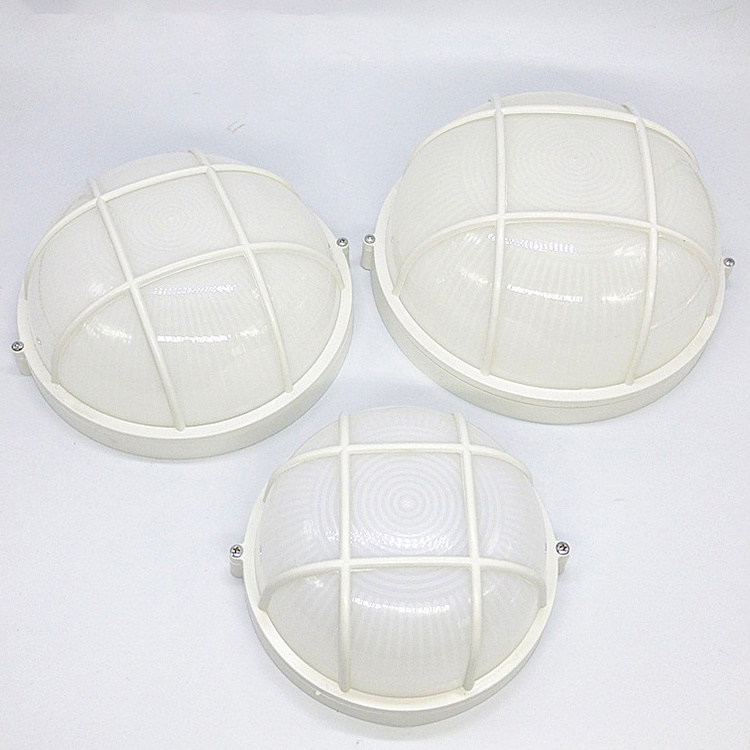 Waterproof moistureproof light round net balcony ceiling light outdoor lamp round bulkhead lights wall lamp middle oval E27