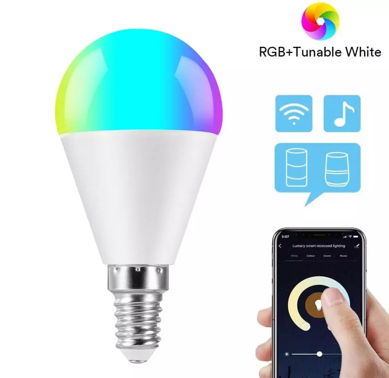 Wifi smart bulb Alexa Google home voice control bulb dimming smart home bulb RGB Tuya App A70 A21 10w RGBWW RGBCCT WIFI Smart