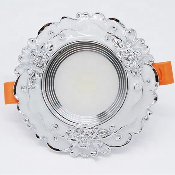 Wholesale LED Downlights Embedded Household Light Luxury Three-color European Hole Lights Sky Flower Lights Living Room