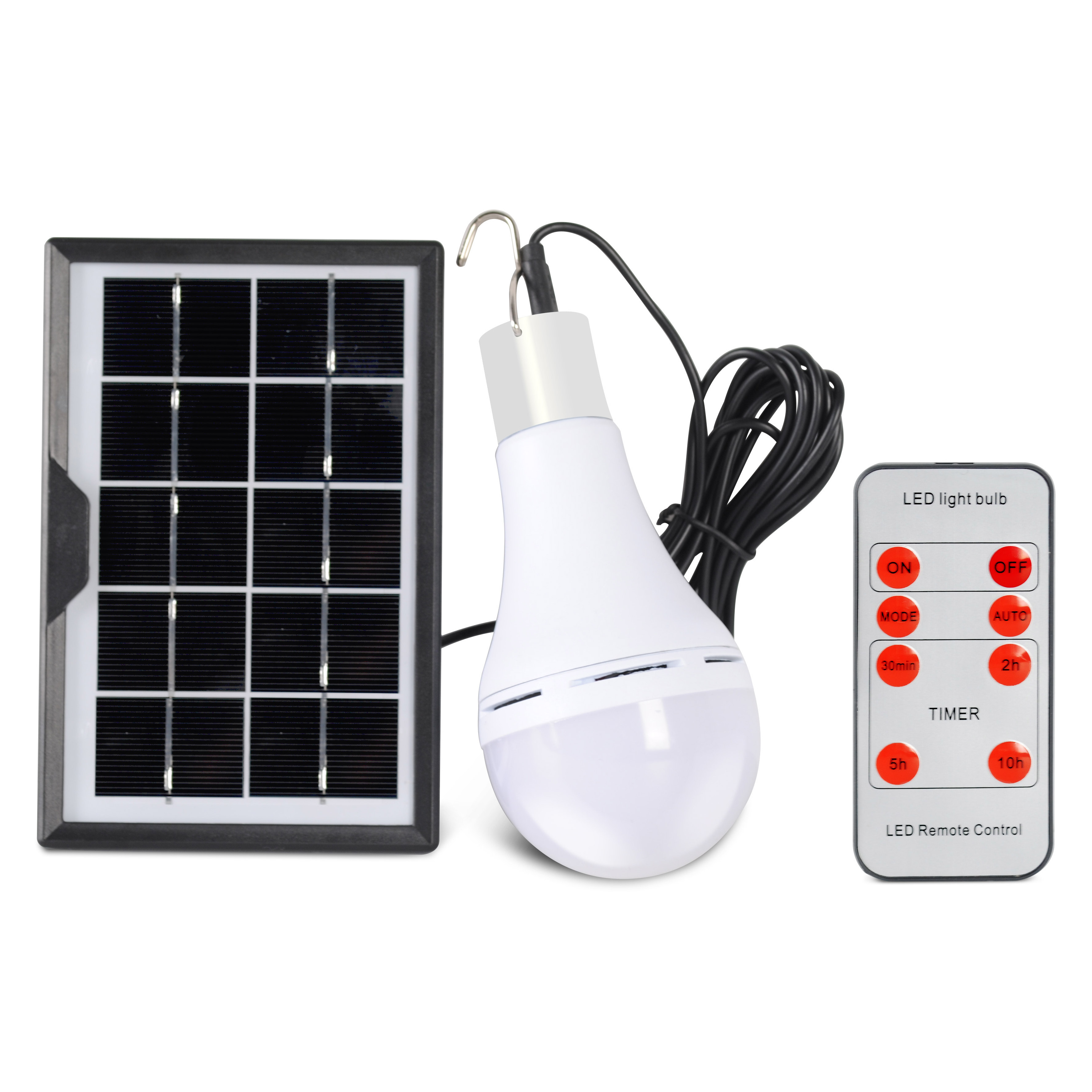 15W 130LM Solar Power Outdoor Light Solar Lamp Portable Bulb Solar Energy Lamp Led Lighting Solar panels  Charging bulb A60