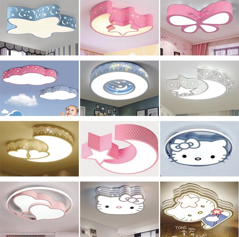 Household Children Bedroom Super Bright Led Ceiling Light Fixture Doraemon model Led moon star lamp  Cartoon animal ceiling lamp