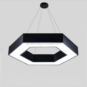 ceiling light led office pendant lamp indoor Circular office light  Black and white ceiling lamp Office strip lamp Hexagonal