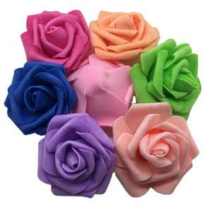 Artificial Flower PU Material Single Rose Shape Flower for Wedding Decoration Handmade foam rose head Pu rose