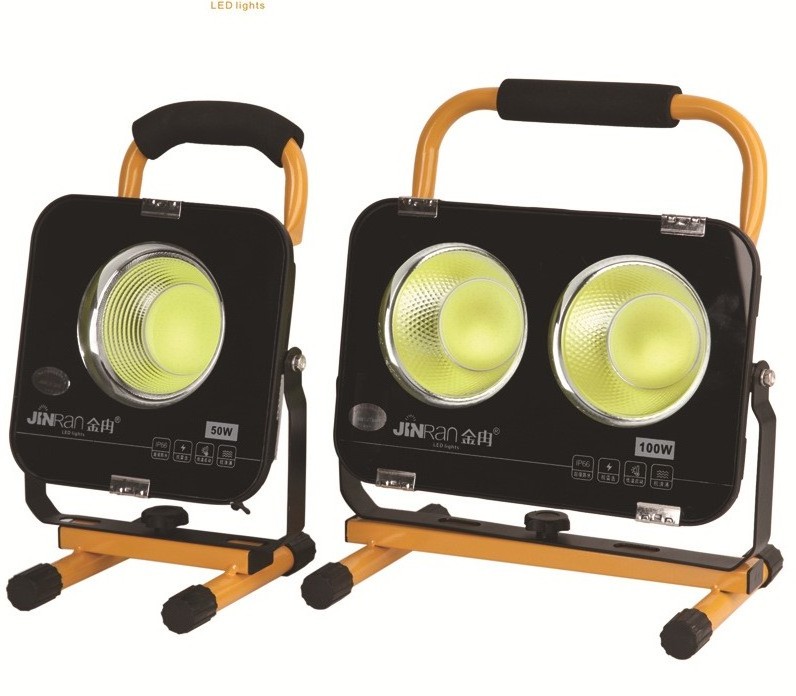 50W 100W Portable emergency light Portable floodlight Solar outdoor light Solar charging spotlight