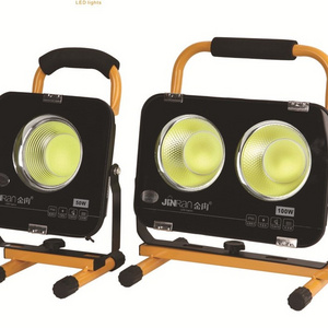 50W 100W Portable emergency light Portable floodlight Solar outdoor light Solar charging spotlight