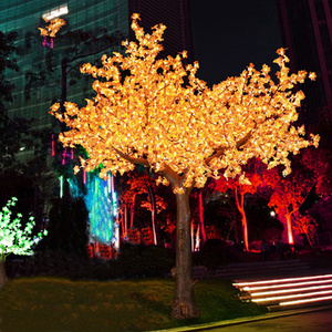 Outdoor led garden lights luminous holiday decorative maple tree LED light peach tree cherry tree