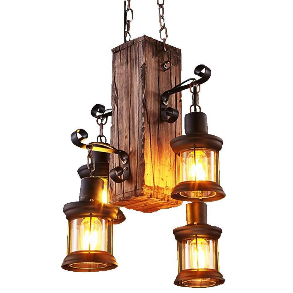 American Retro Loft Chandeliers Creative Personality Wooden Boat Art Deco Pendant Light Country Style Led Indoor Lighting