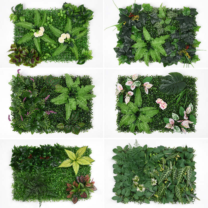 Simulation plant wall artificial plastic eucalyptus lawn Mini lawn 60X40CM Vertical garden plant wall grass decoration