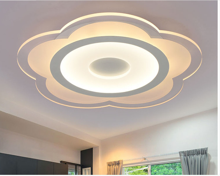 Contemporary contracted acrylic creative personality LED ceiling lamp Ultra thin light guide board living room bedroom light