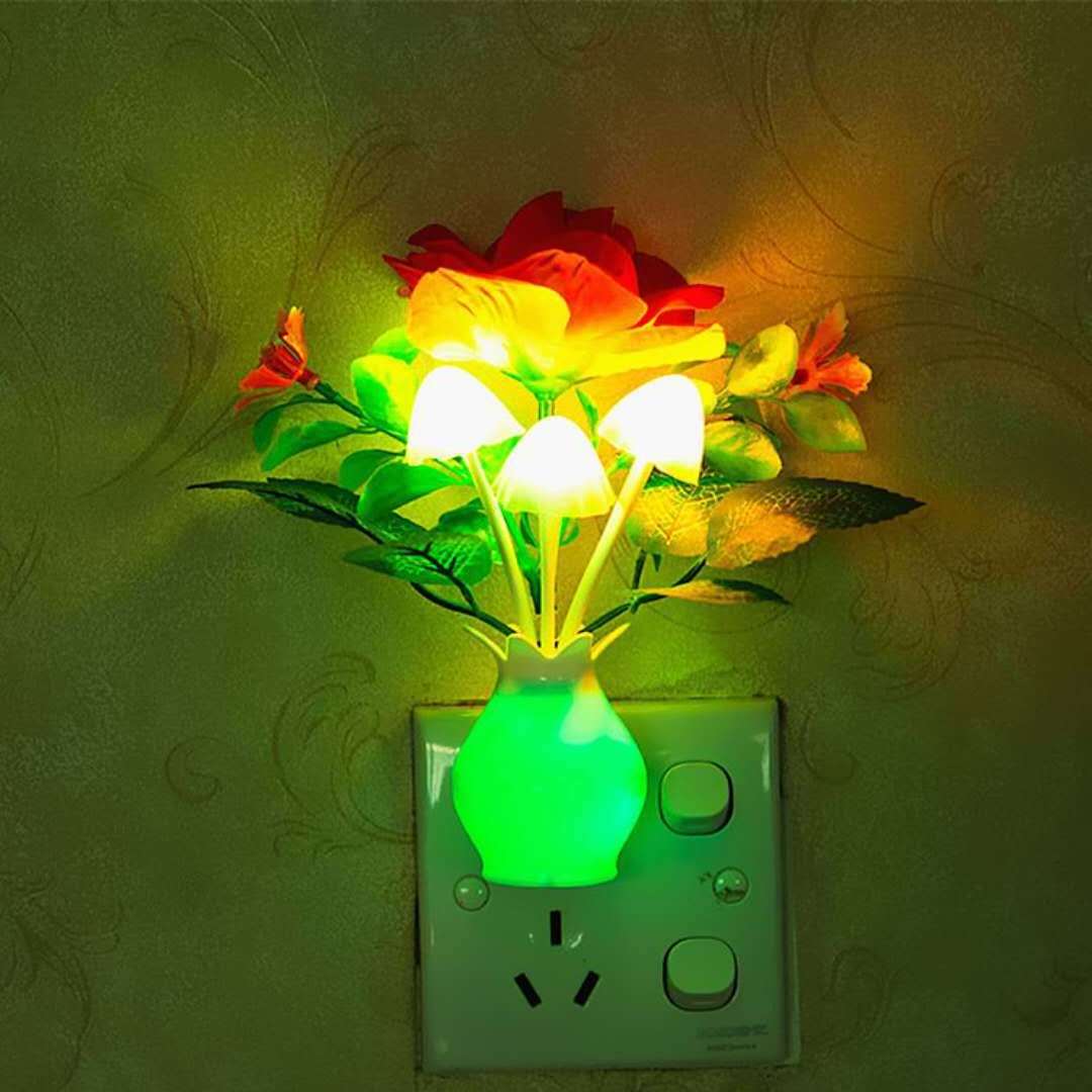 Indoor decoration artificial LED bonsai tree night scene string light for home hotel Led lotus leaf mushroom Nightlight