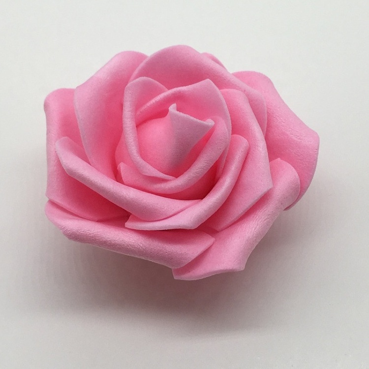 Artificial Flower PU Material Single Rose Shape Flower for Wedding Decoration Handmade foam rose head Pu rose