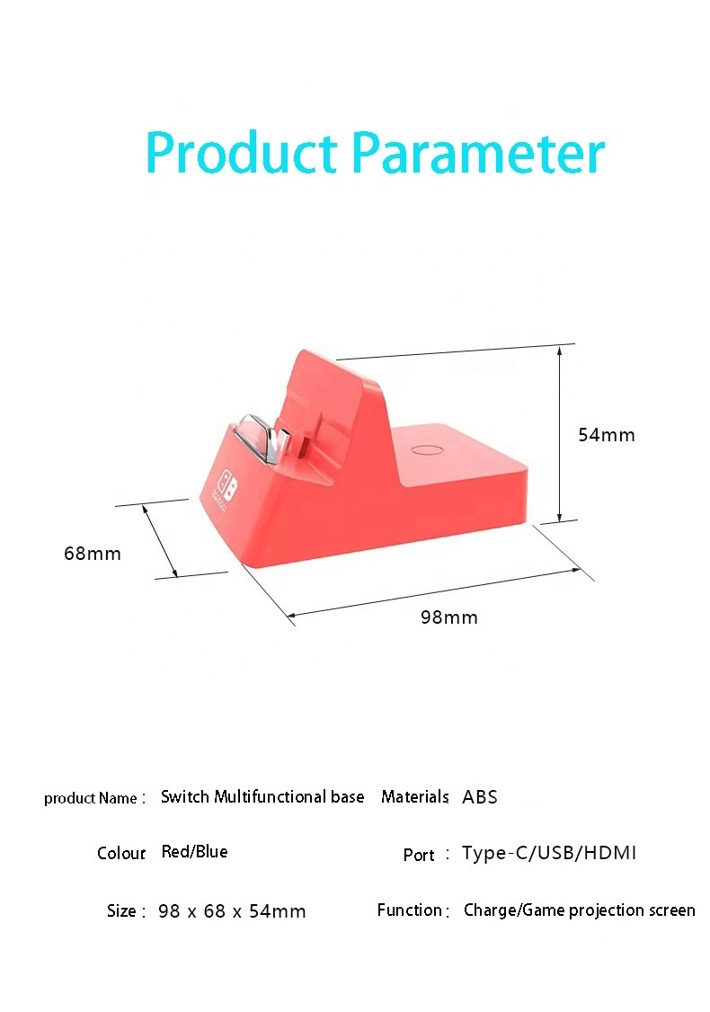 Nintendo switch 4k 30hz Type-C PD 100W USB Multifunction projection screens stand For Nintendo switch portable docking station