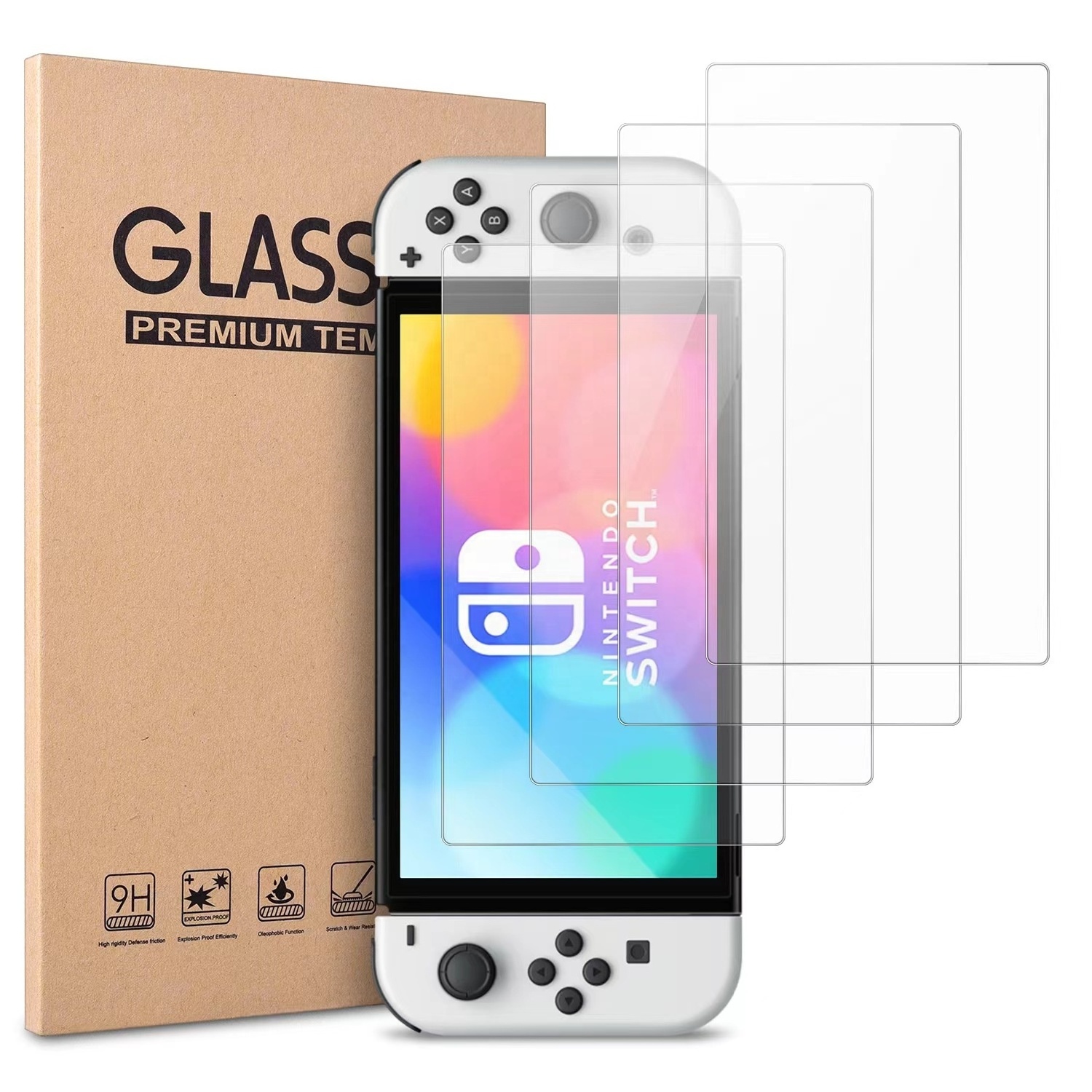 Anti-scratch Tempered glass for Nintendo Switch oled screen protector